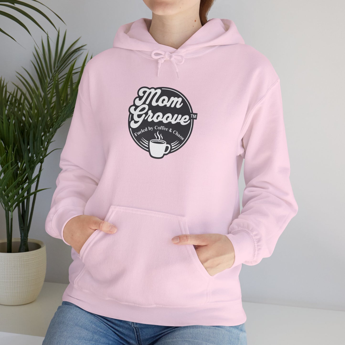 Mom Groove™ Busy Mom Hoodie - Fueled by Coffee & Chaos Sweatshirt