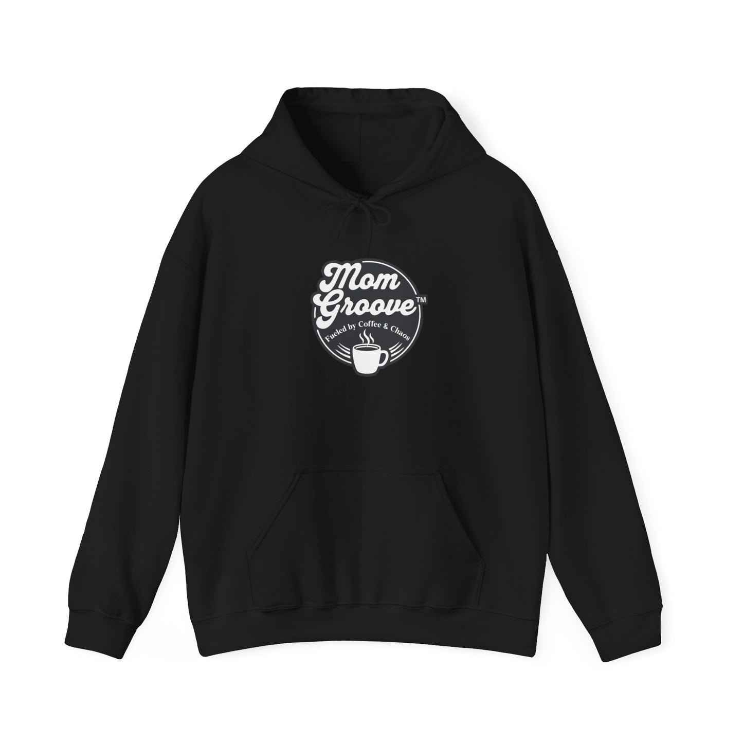 Mom Groove™ Busy Mom Hoodie - Fueled by Coffee & Chaos Sweatshirt
