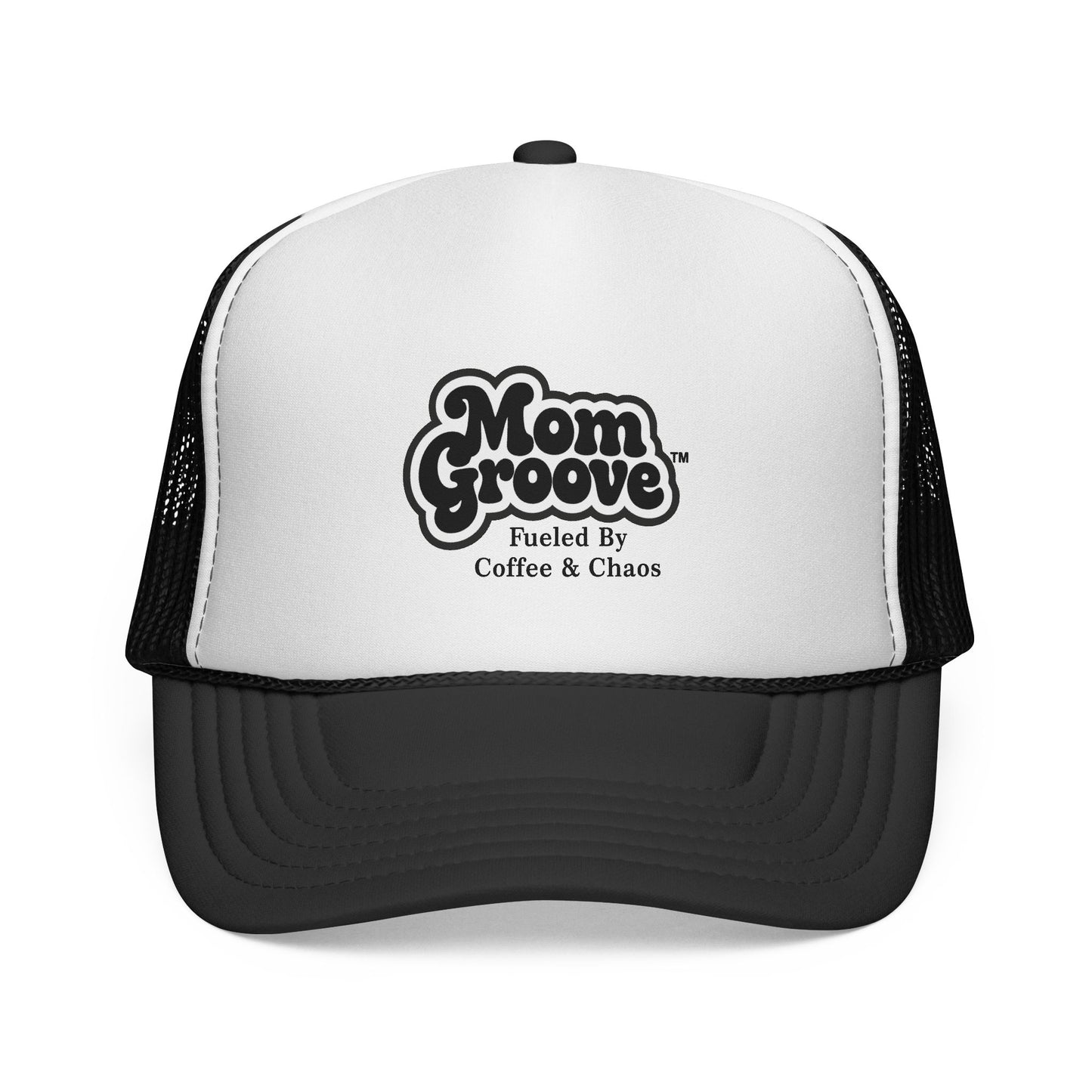 Mom Groove™ Mom Hat - Fueled by Coffee & Chaos Trucker Cap