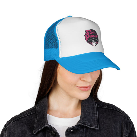 Mom Groove™ Bestseller Mom Hat - Fueled by Coffee & Chaos Trucker Cap