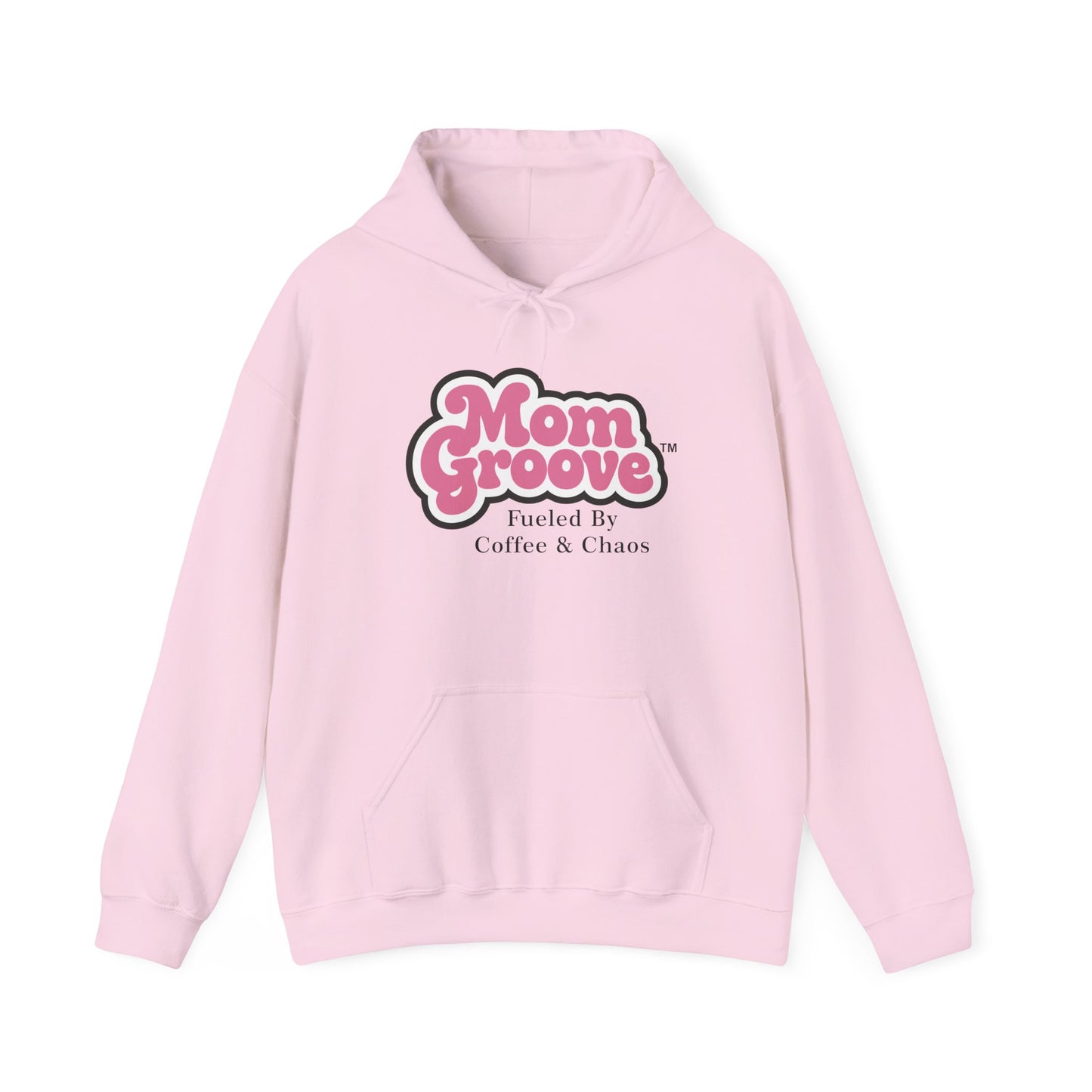 Mom Groove™ Mom Hoodie - Fueled by Coffee & Chaos Cozy Funny Sweatshirt