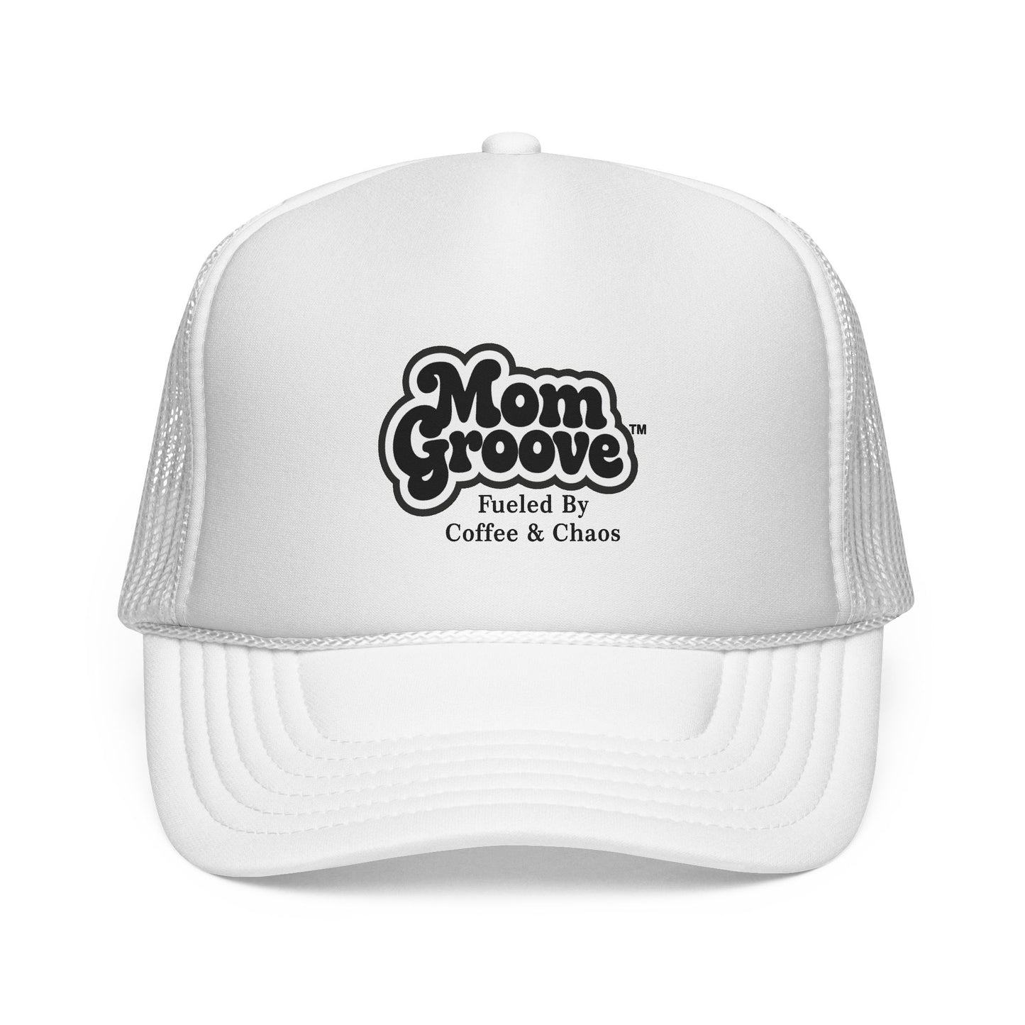 Mom Groove™ Mom Hat - Fueled by Coffee & Chaos Trucker Cap