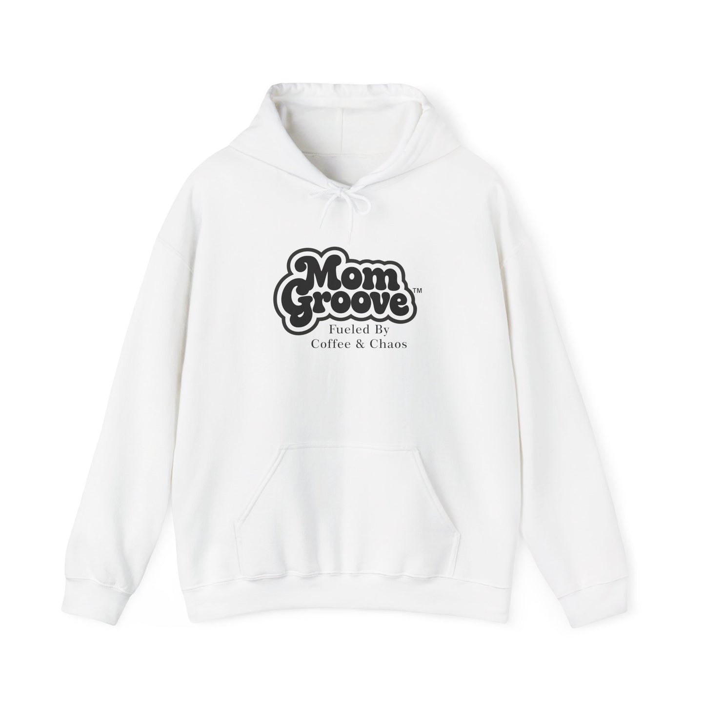 Mom Groove Hoodie - Retro 'Fueled By Coffee & Chaos' Mother's Day Sweatshirt