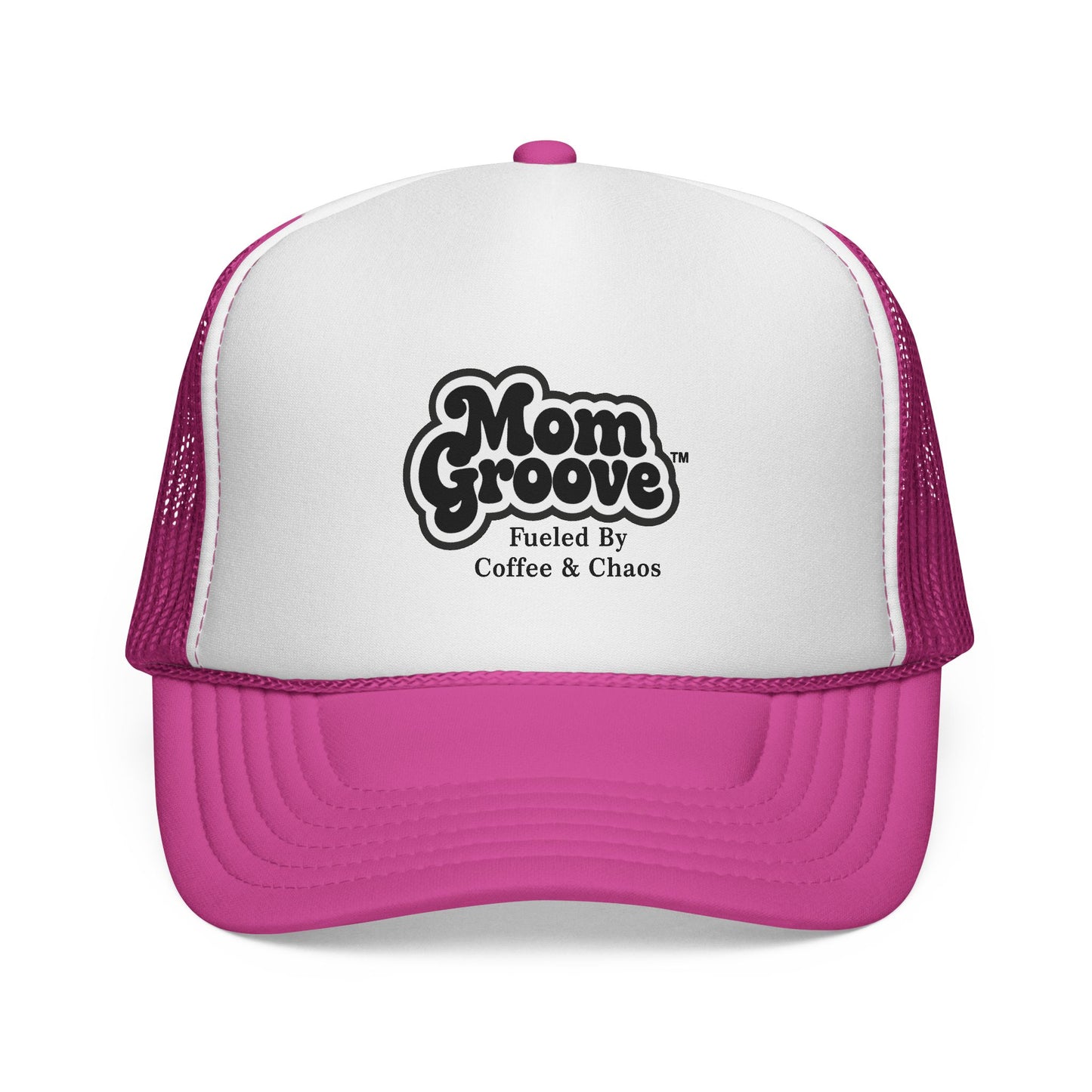 Mom Groove™ Mom Hat - Fueled by Coffee & Chaos Trucker Cap