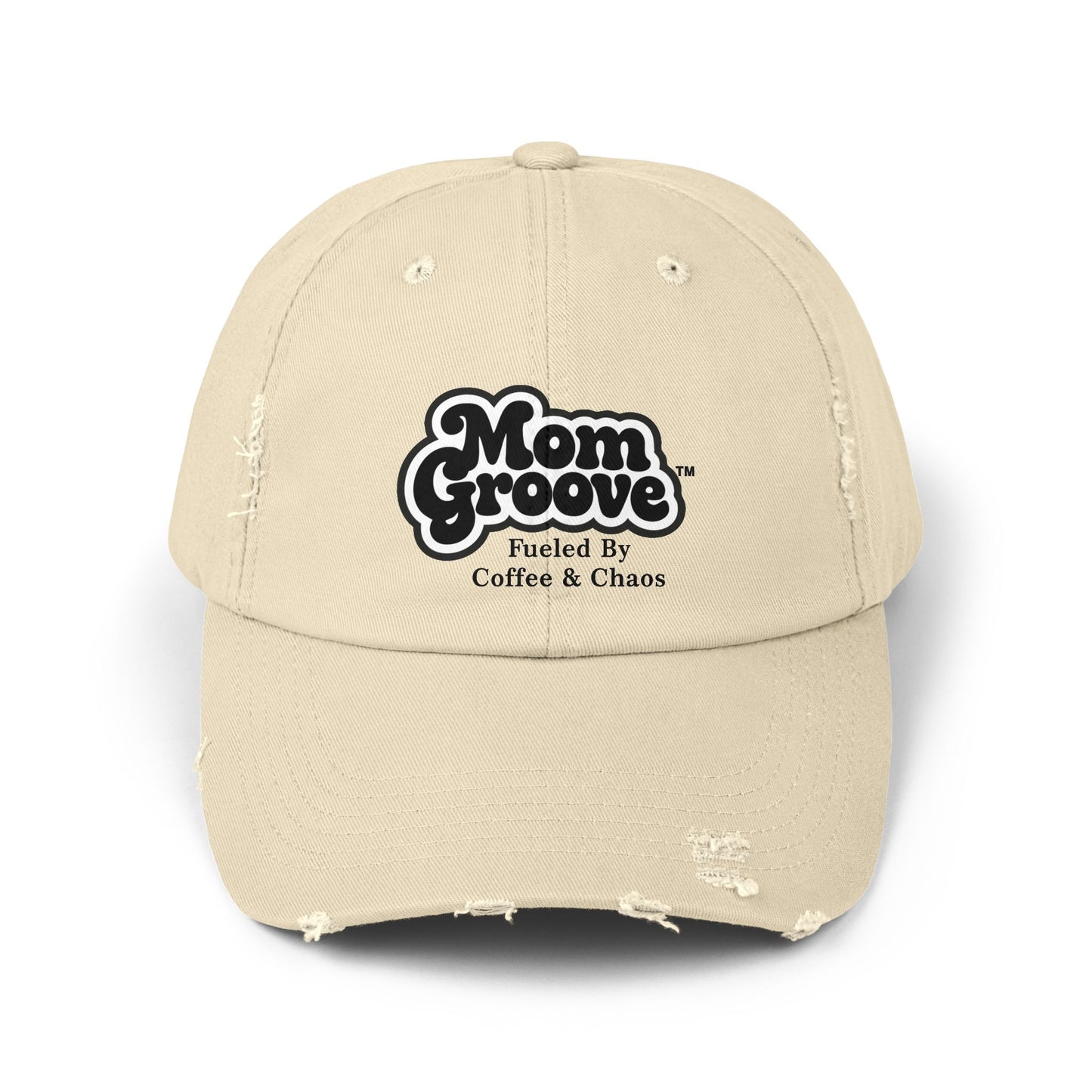 Mom Groove™  — Mom Hat Fueled by Coffee & Chaos Vintage Distressed Cap Trucker hat