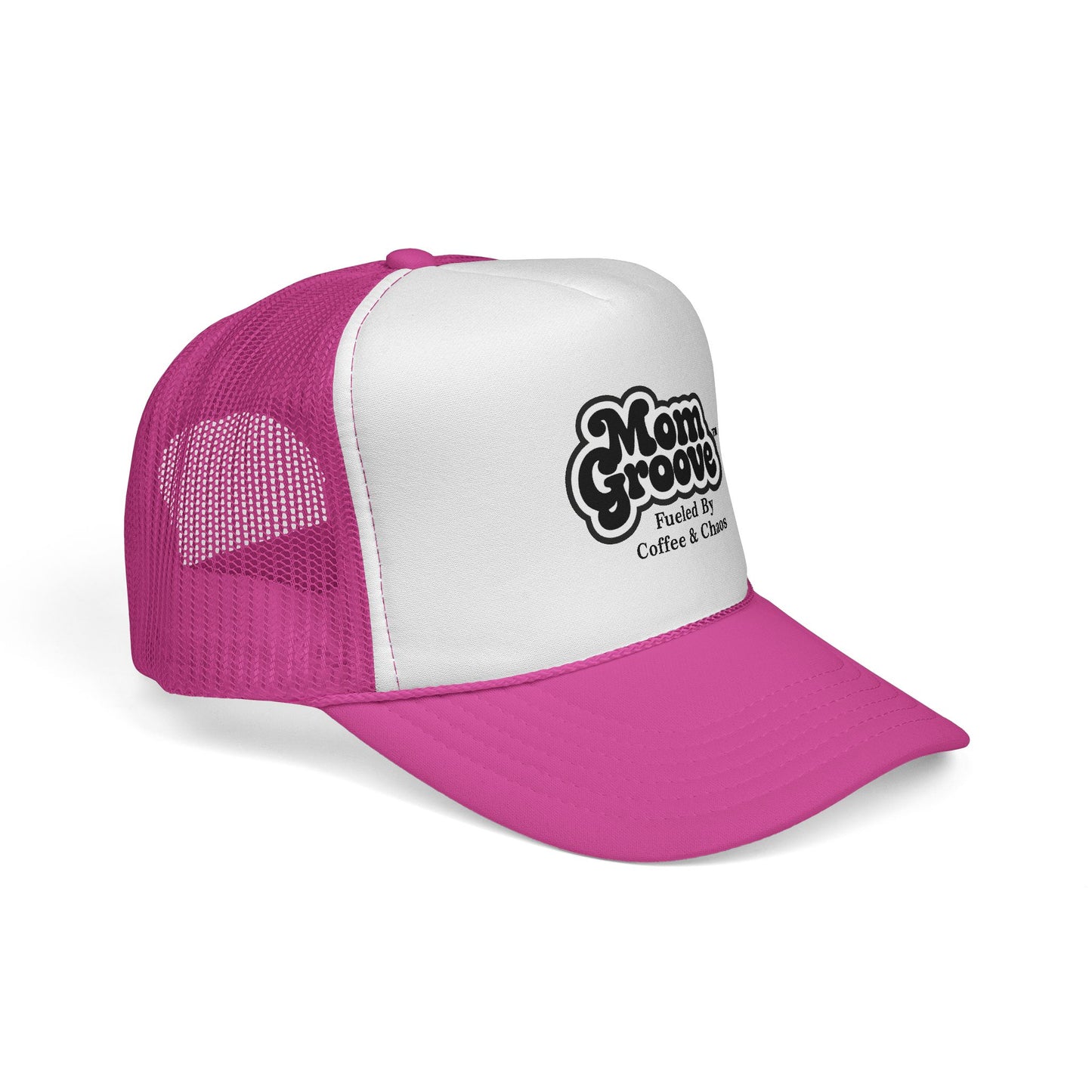 Mom Groove™ Mom Hat - Fueled by Coffee & Chaos Trucker Cap