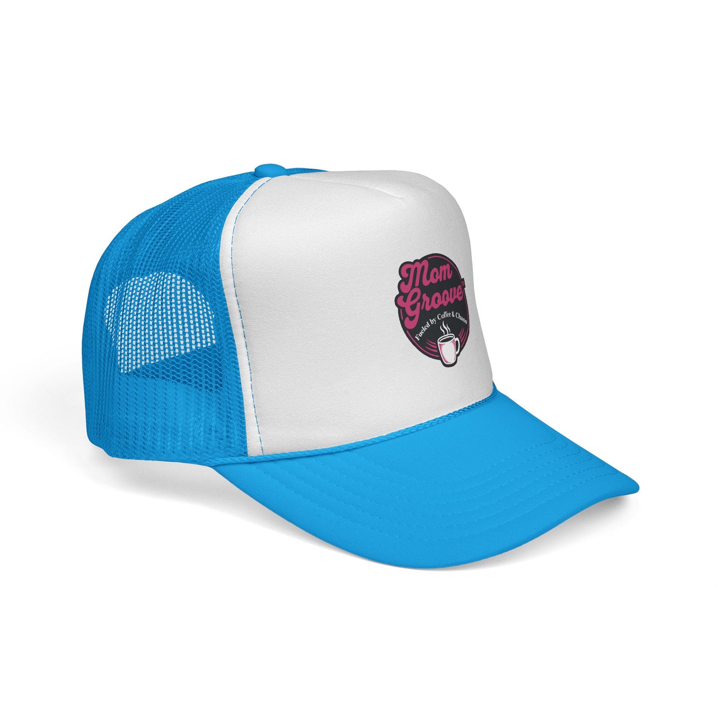 Mom Groove™ Bestseller Mom Hat - Fueled by Coffee & Chaos Trucker Cap