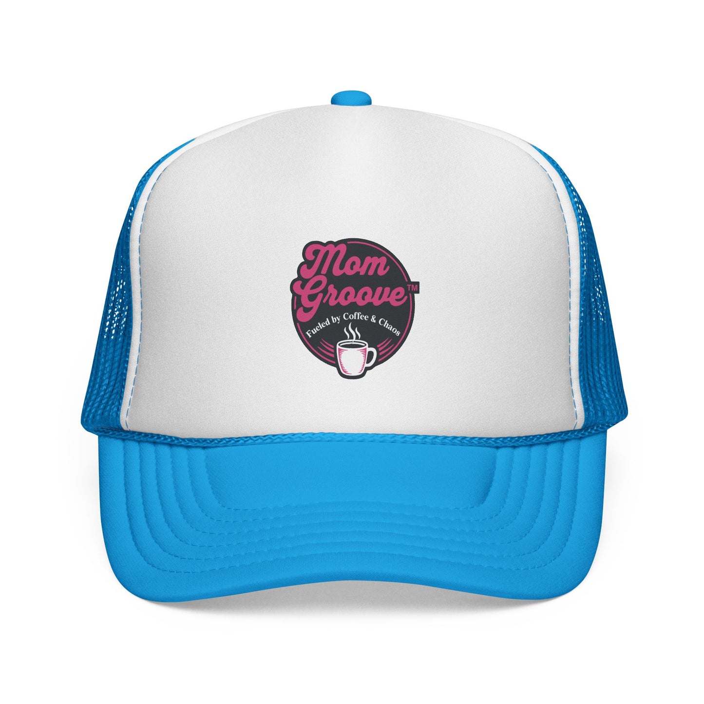 Mom Groove™ Bestseller Mom Hat - Fueled by Coffee & Chaos Trucker Cap