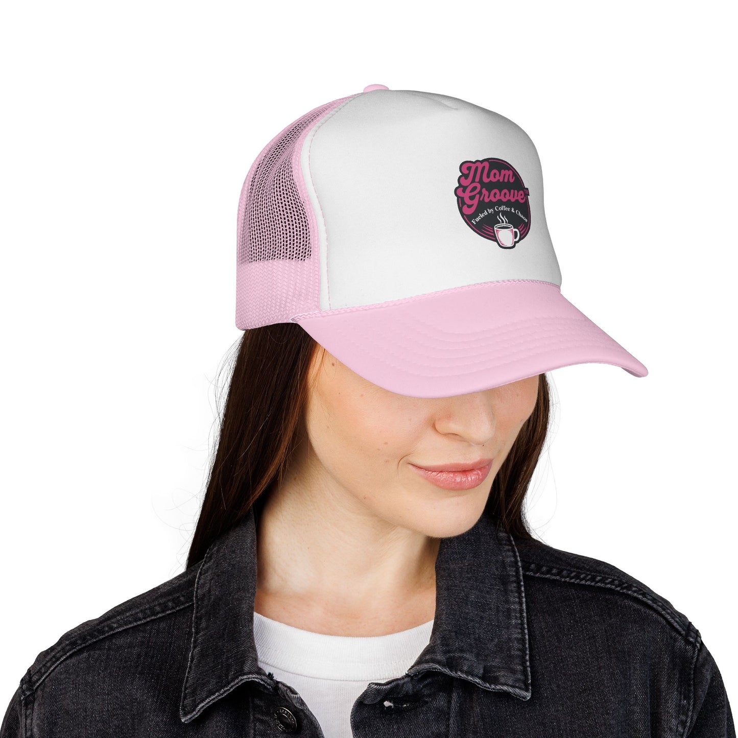 Mom Groove™ Bestseller Mom Hat - Fueled by Coffee & Chaos Trucker Cap