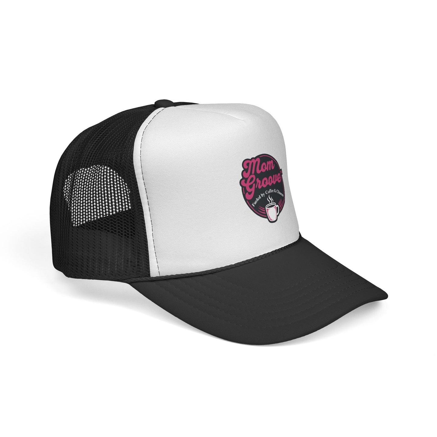 Mom Groove™ Bestseller Mom Hat - Fueled by Coffee & Chaos Trucker Cap