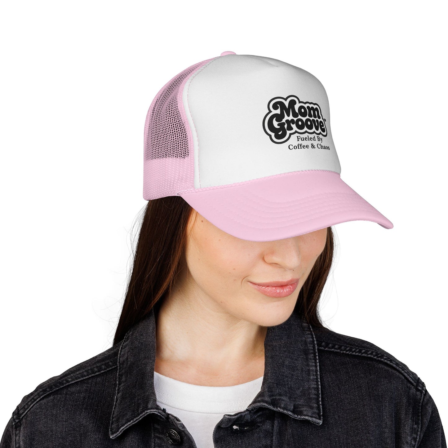 Mom Groove™ Mom Hat - Fueled by Coffee & Chaos Trucker Cap