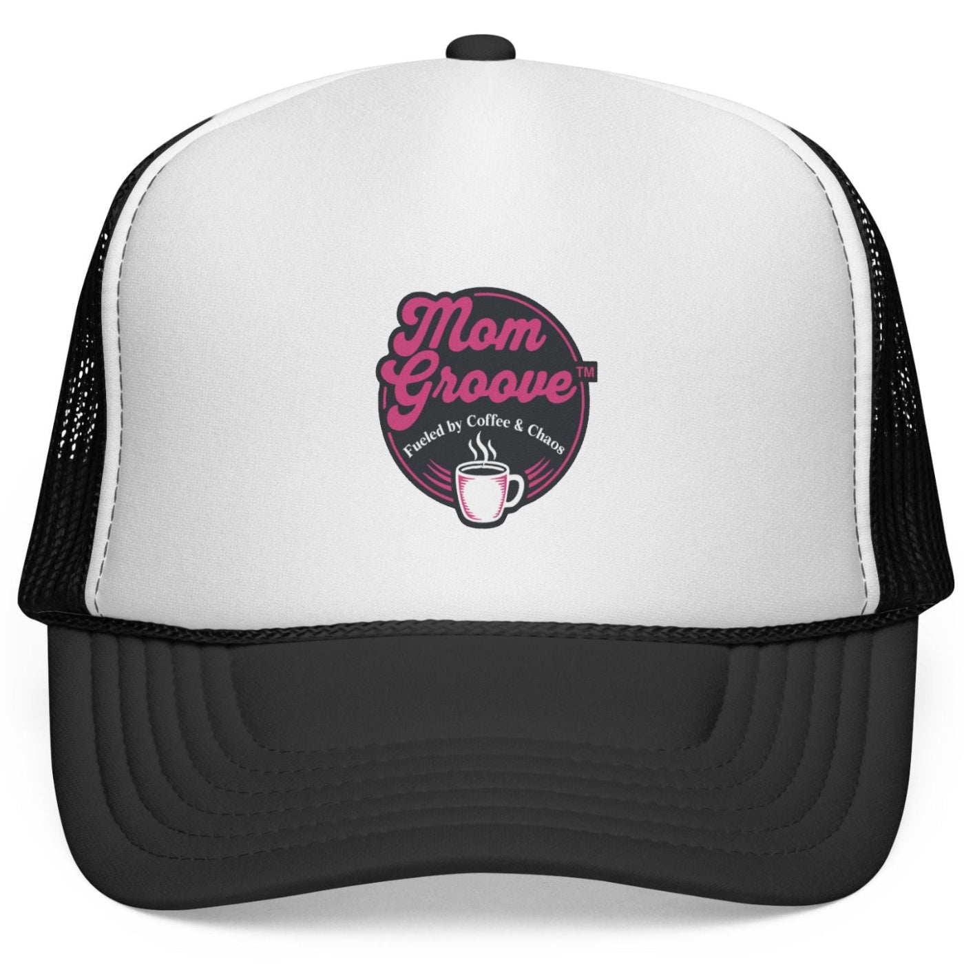Mom Groove™ Bestseller Mom Hat - Fueled by Coffee & Chaos Trucker Cap