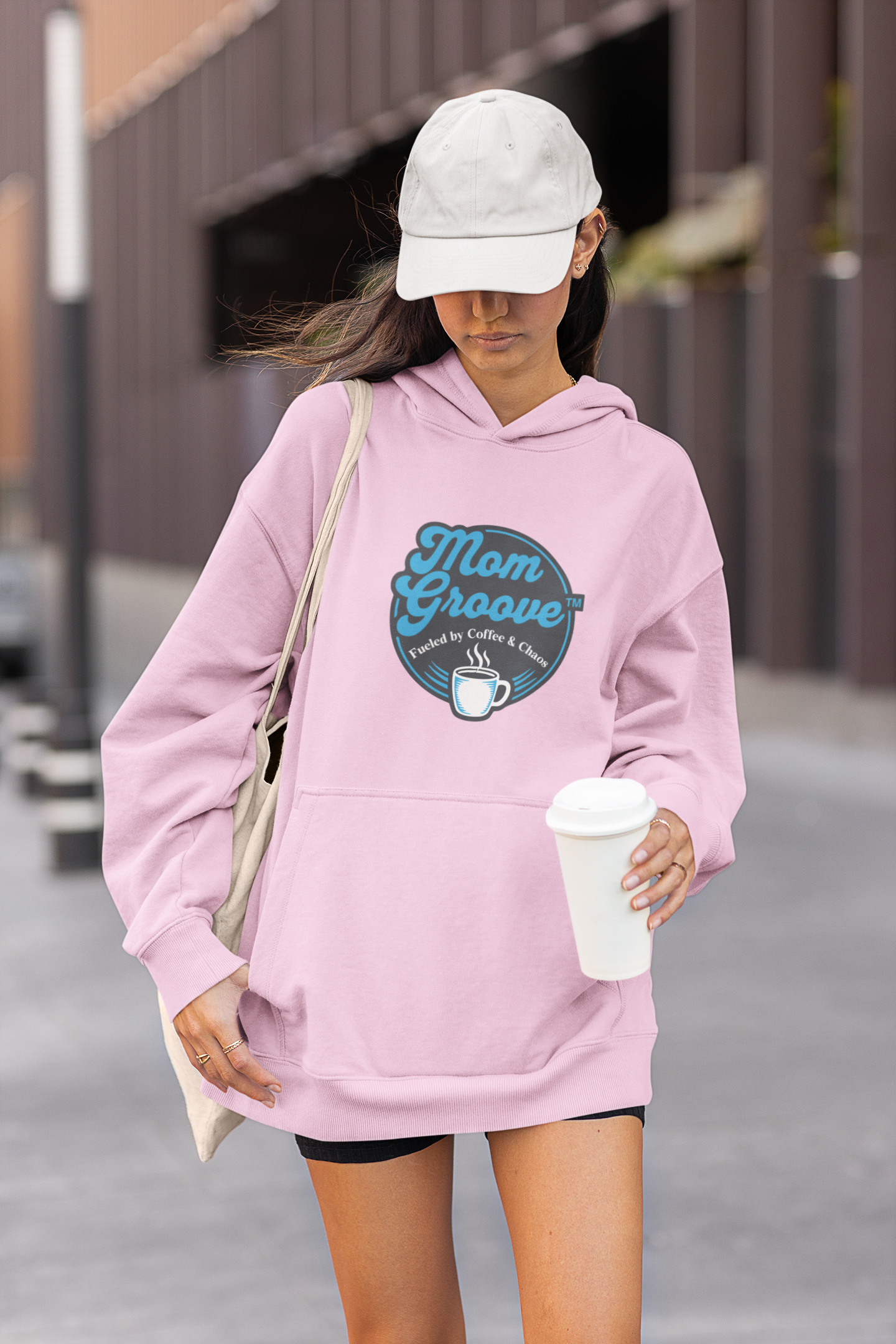 Mom Groove™ Mom Hoodie - Fueled by Coffee & Chaos Best Seller Sweatshirt Hoodies